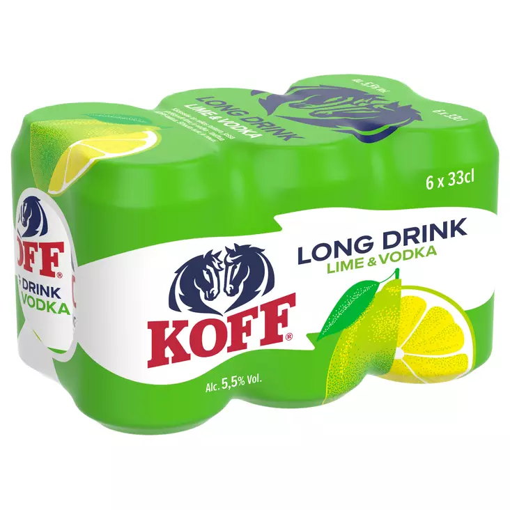 KOFF LONG DRINK LIME 5,5 % 6-PACK 0,33L - Lonkerot - 6415600554824 - 1