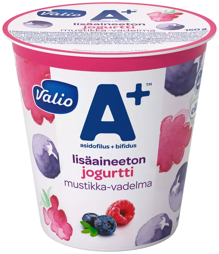 MUSTIKKA-VADELMA A+ JOGURTTI VALIO - Jogurtit - 6408430023554 - 1