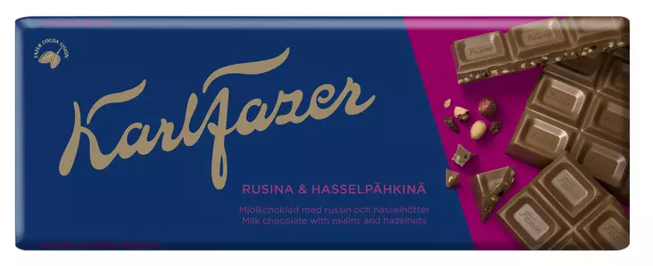 PÄHKINÄ&RUSINA LEVY 200G FAZER - Suklaat - 6411401015144 - 1