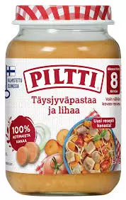 PILTTI TÄYSJYVÄPASTAA JA LIHAA 190G 8KK - Lastenruoka - 7613032474744 - 1