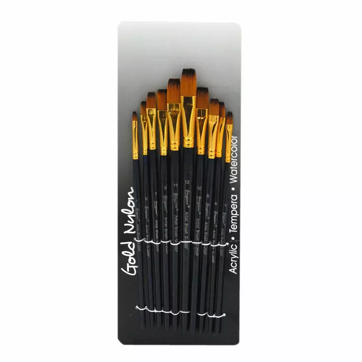 SIVELLIN NYLONIA LATTAPÄÄ 10KPL - Pensselit - 6420616798544 - 1
