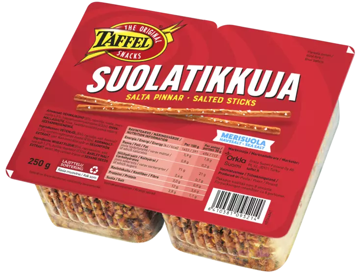 SUOLATIKKUJA 250G TAFFEL - Sipsit ja snacksit - 6410381095214 - 1