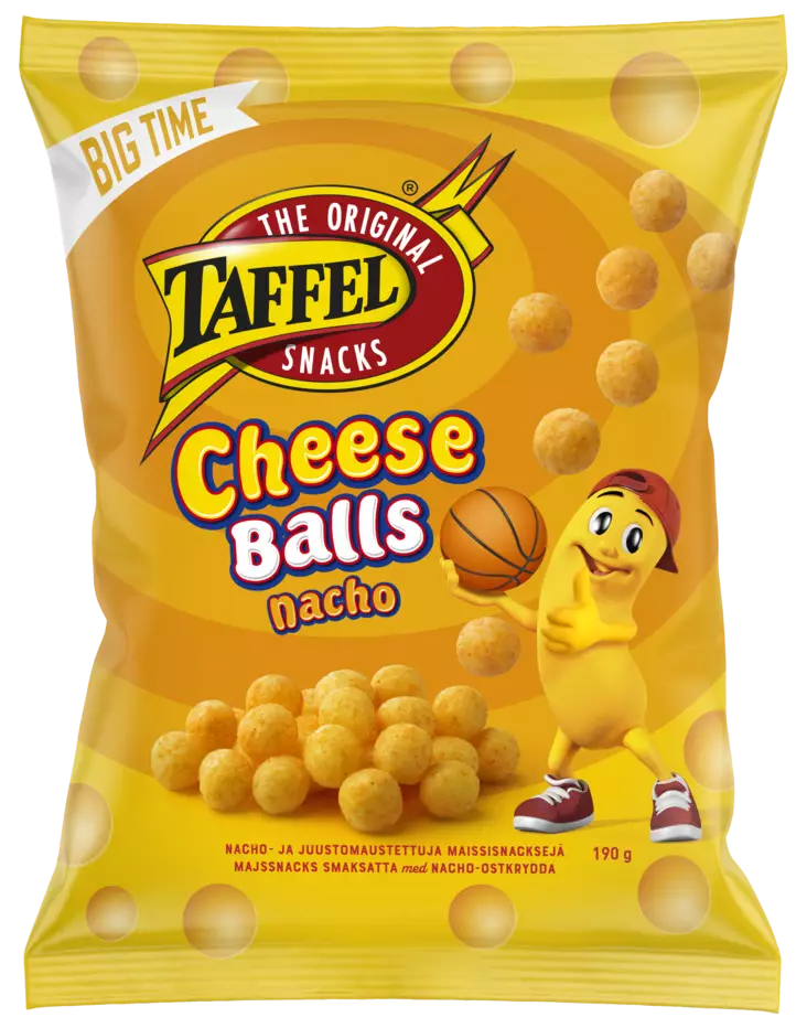 TAFFEL CHEESE BALLS NACHO 190G - Sipsit ja snacksit - 6410380049744 - 1