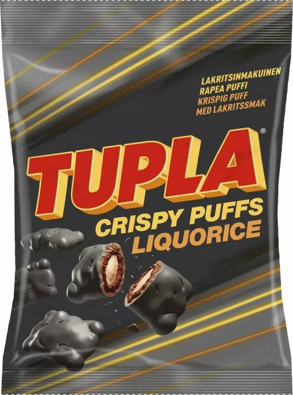 TUPLA CRISPY PUFFS LIQUORICE - Karkit - 6420256911594 - 1