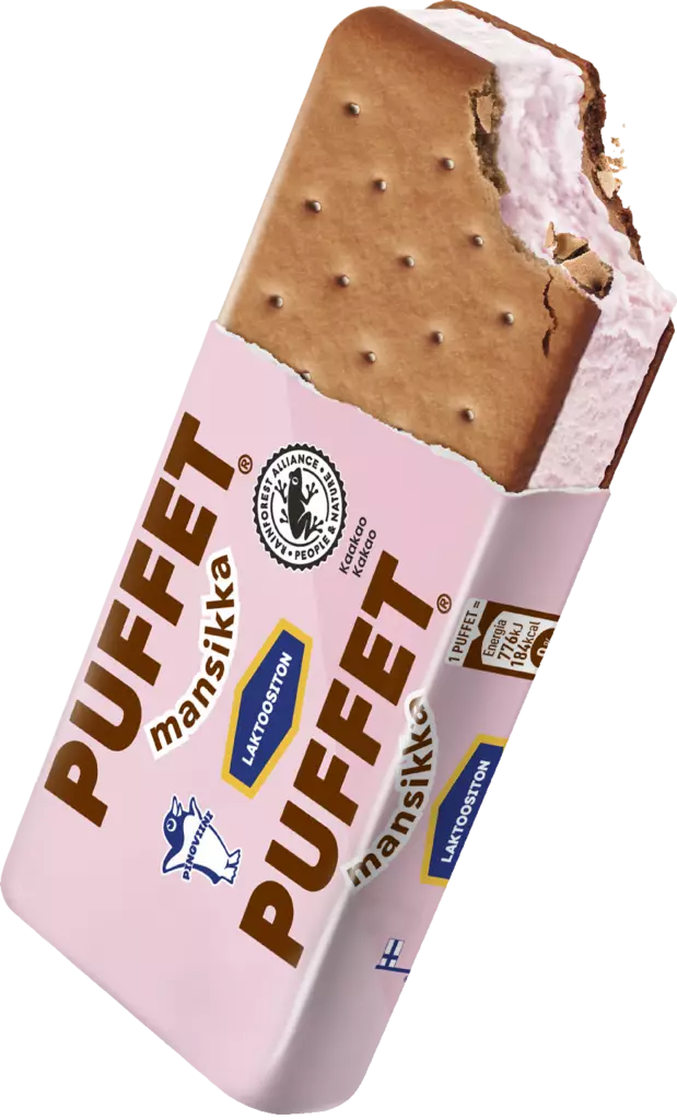 VALIO PUFFET MANSIKKA - Jäätelötuutit - 6430064401934 - 1