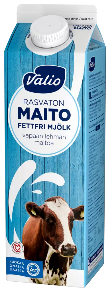 VALIO RASVATON MAITO 1L - Viilit / Vanukkaat - 6408430000104 - 1
