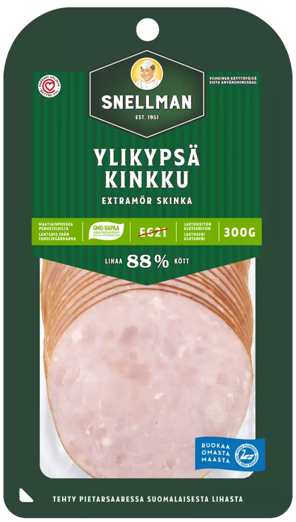 YLIKYPSÄKINKKU 300G SNELLMAN - Leivänpäälliset / Leikkeleet - 6409620380204 - 1