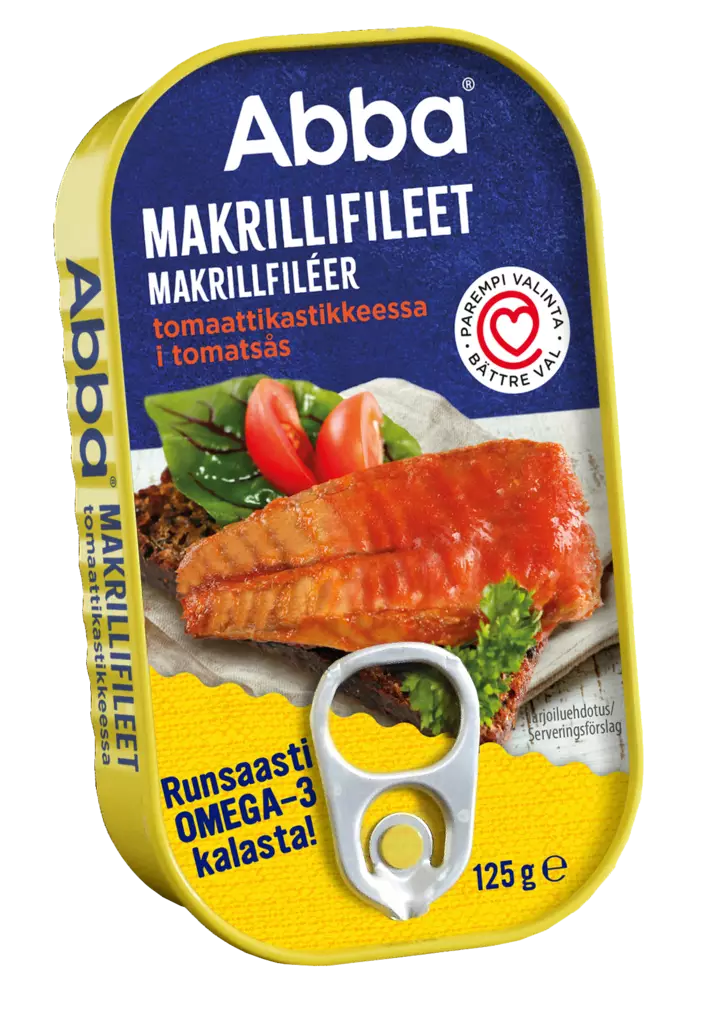 ABBA MAKRILLIFILEET TOMAATTI - Vihannessäilykkeet - 6417805460665 - 1