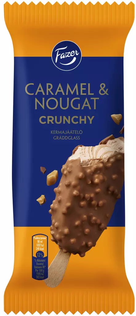 CARAMEL&NOUGAT CRUNCHY PUIKKO - Jäätelötikut - 6430064408025 - 1