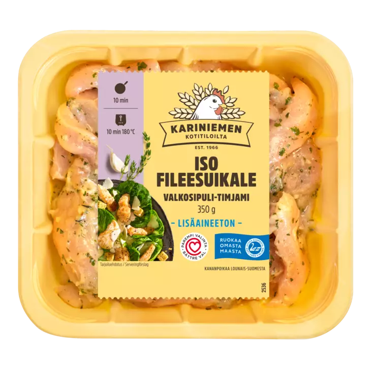 ISO FILEESUIKALE VALKOSIPULI-TIMJANI - Kanan- / Broilerinliha - 6409100000325 - 1