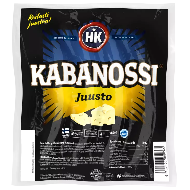 JUUSTO KABANOSSI 400G HK - Makkarat ja Nakit - 6409100050245 - 1