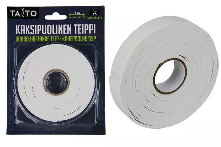 KAKSIPUOLINEN TEIPPI 5M - Muut siivoustarvikkeet - 6416096122665 - 1