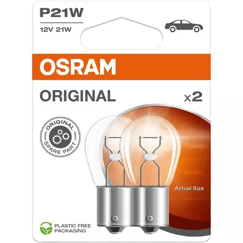 OSRAM 7506 P21W 12498 2KPL BLI - Auton polttimot - 4062172396325 - 1
