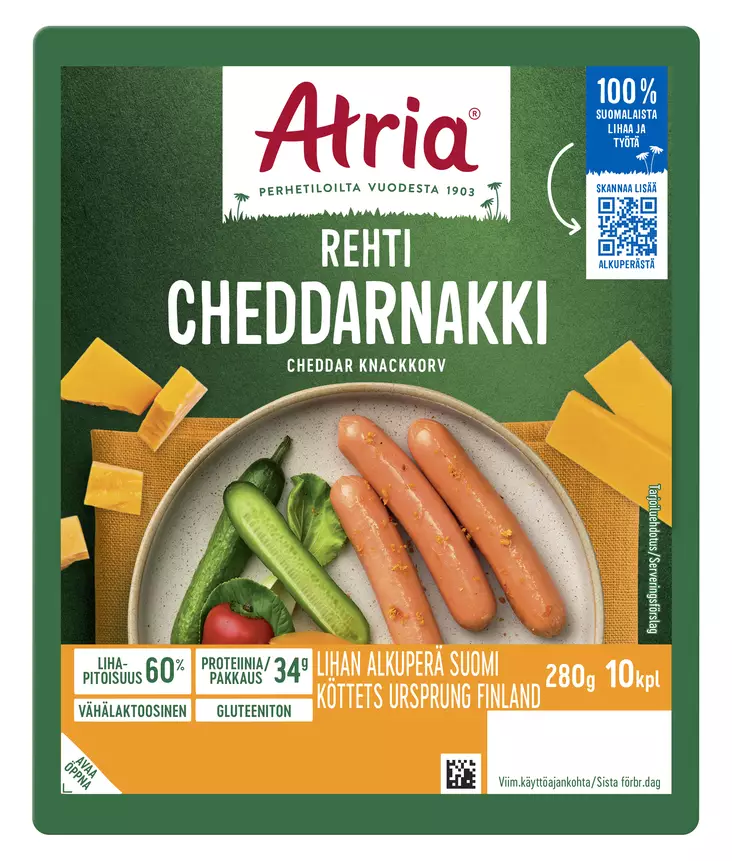 REHTI CHEDDARNAKKI ATRIA - Makkarat ja Nakit - 6407800027765 - 1