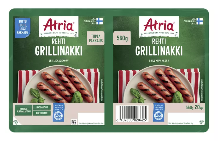 REHTI GRILLIMAKKARA 560g ATRIA - Makkarat ja Nakit - 6407800028625 - 1