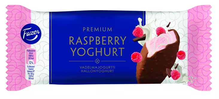 VALIO PREMIUM RASPBERRY YOGHURT - Jäätelötikut - 6430064403495 - 1