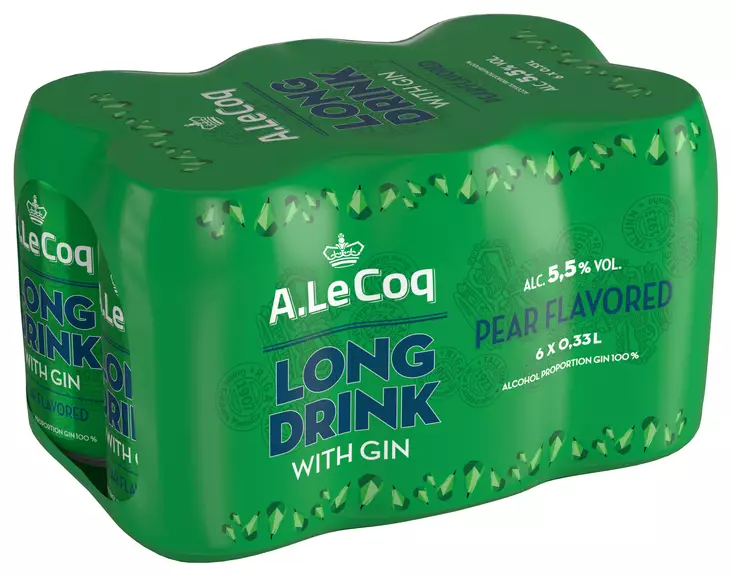A.LE COQ LD 5,5% WITH GIN 6-PACK 0,33L - Lonkerot - 6419806083416 - 1