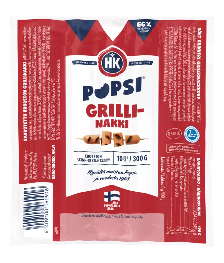 GRILLI NAKKI 300G POPSI - Makkarat ja Nakit - 6409100060916 - 1