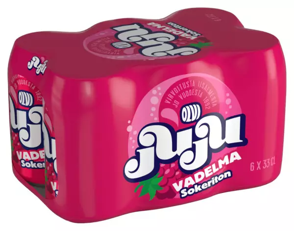 JUJU VADELMA SOKERITON 6- PACK - Limonadit - 6419806045056 - 1