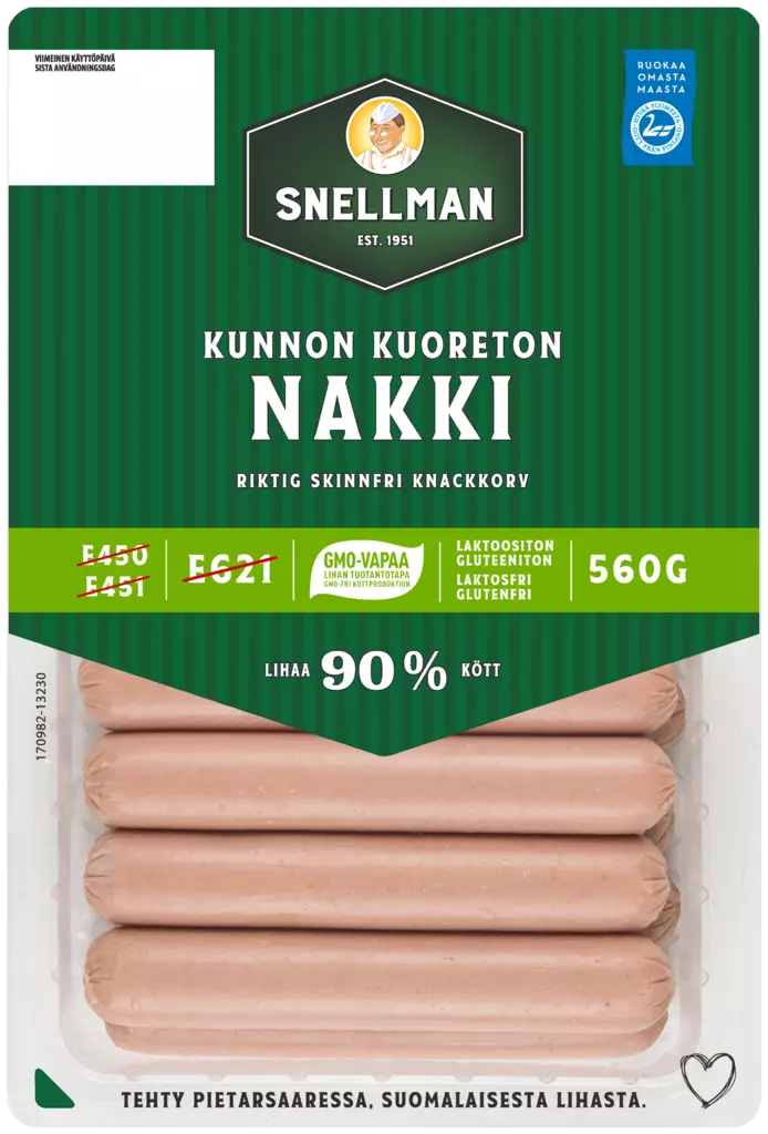 KUNNON KUORETON NAKKIMAK 560G SNELLMAN - Makkarat ja Nakit - 6409620010026 - 1