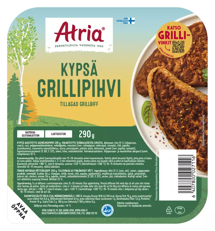 KYPSÄ GRILLIPIHVI ATRIA - Sianliha - 6407800027116 - 1