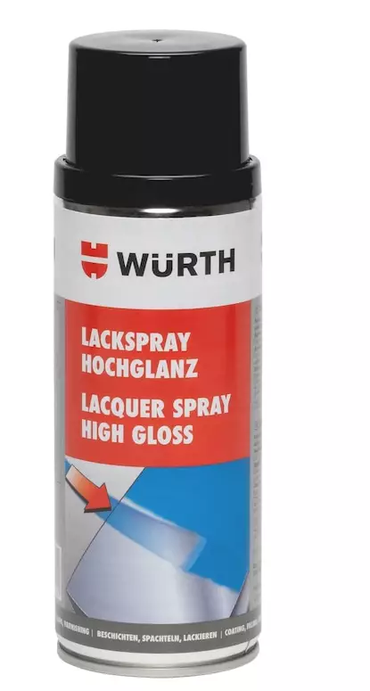 MUSTA KIILTÄVÄ SPRAYMAALI WURTH - Spraymaalit - 4045989656646 - 1