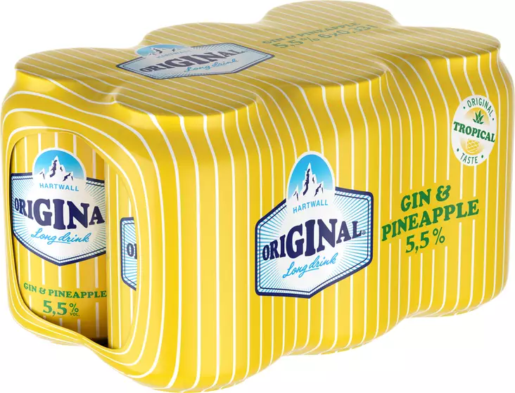 ORIGINAL LONG DRINK 5,5% 6-PACK PINEAPPL - Lonkerot - 6413605253346 - 1