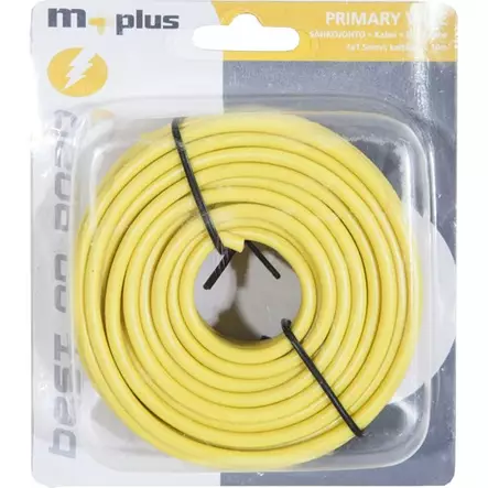M+ SÄHKÖJOHTO 1X1,5MM2 KELTAINEN 10M - Sähköjohdot - 6417196694397 - 1