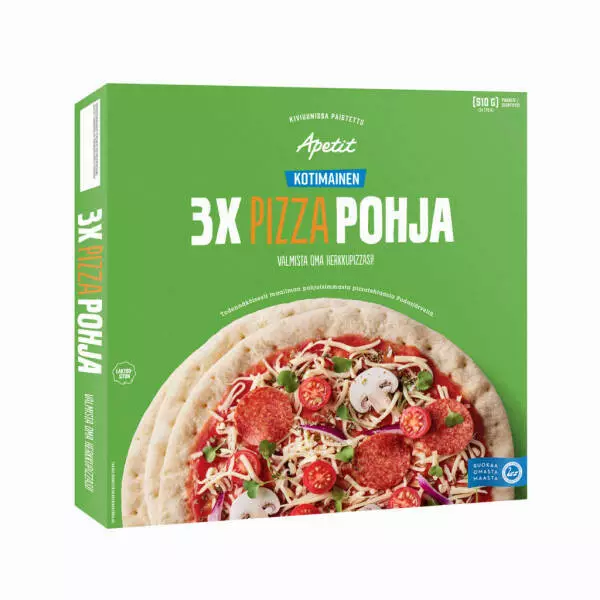 APETIT PIZZANPOHJAT 3X170G - Pakastepizzat - 6430104957117 - 1