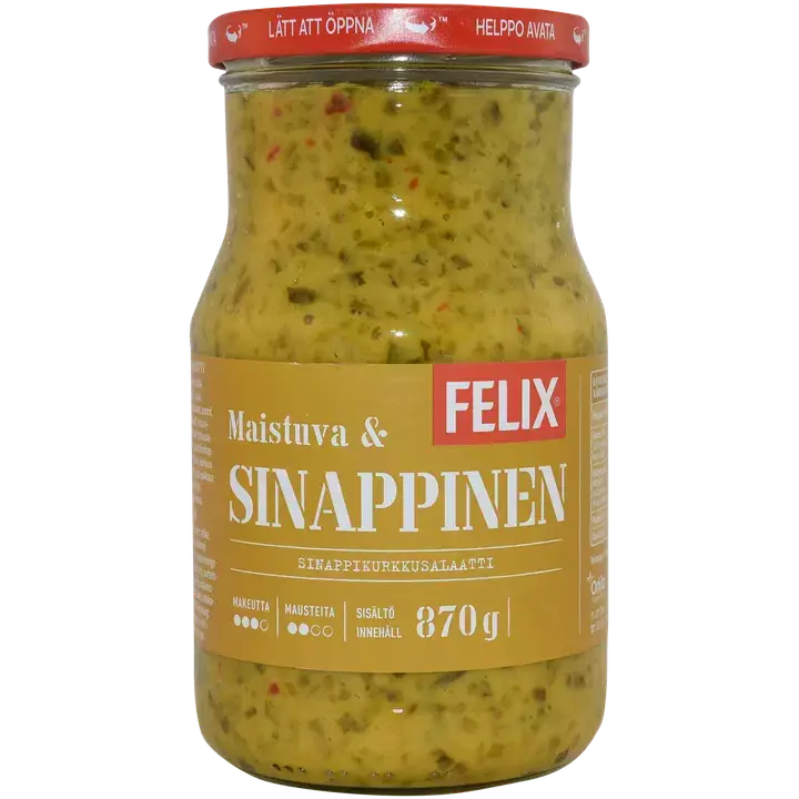 SINAPPIKURKKUSALAATTI 870G FELIX - Ketsuppi ja sinappi - 6424908462557 - 2