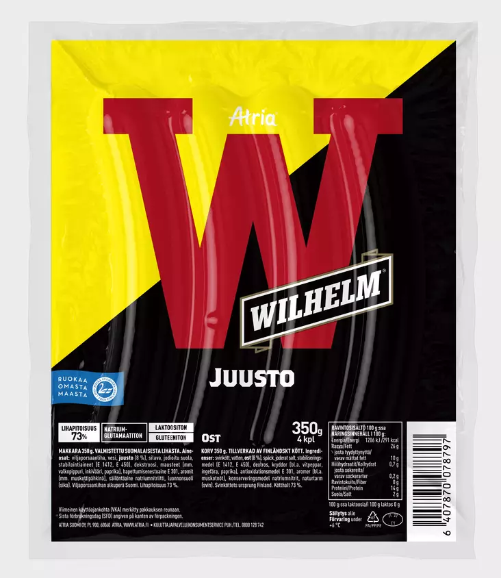 WILHELM JUUSTO 350G ATRIA - Makkarat ja Nakit - 6407870078797 - 1