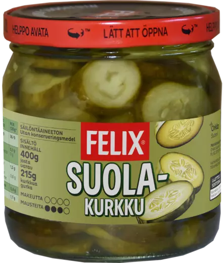 FELIX SUOLAKURKKU VIIPALE 220G - Vihannessäilykkeet - 6424908461888 - 1