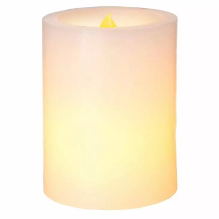 CINDY 6,5CM WAX CANDLE VALKOINEN B/O - Valot ja valosarjat - 6435200182968 - 1