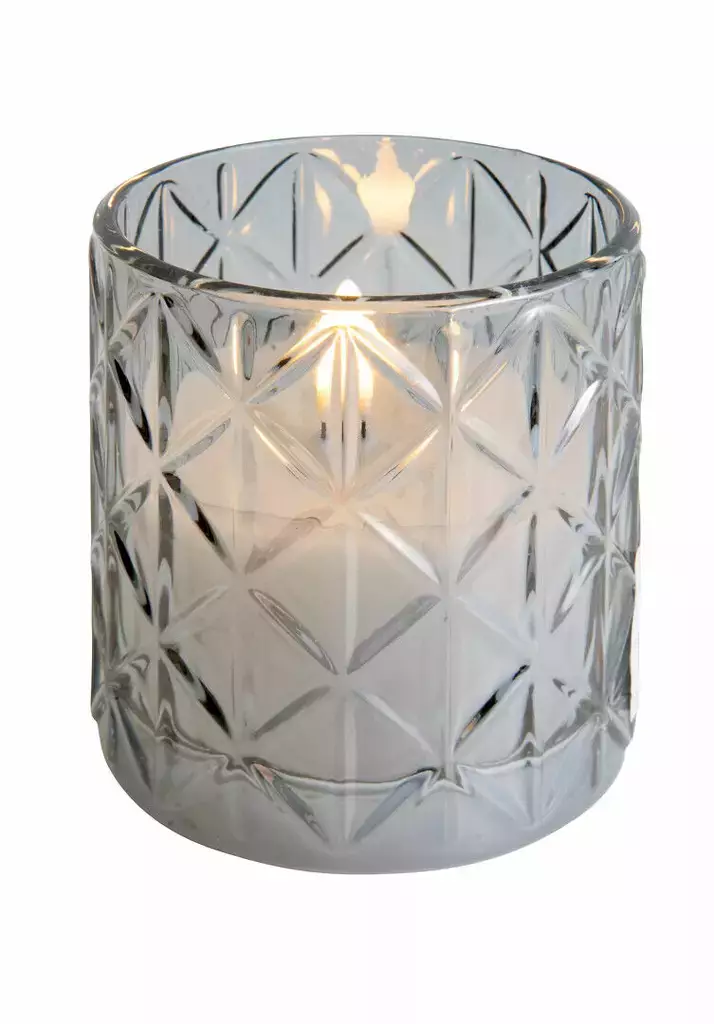 DOMINO GLASS LANTERN GREY B/O - Valot ja valosarjat - 6435200304728 - 1