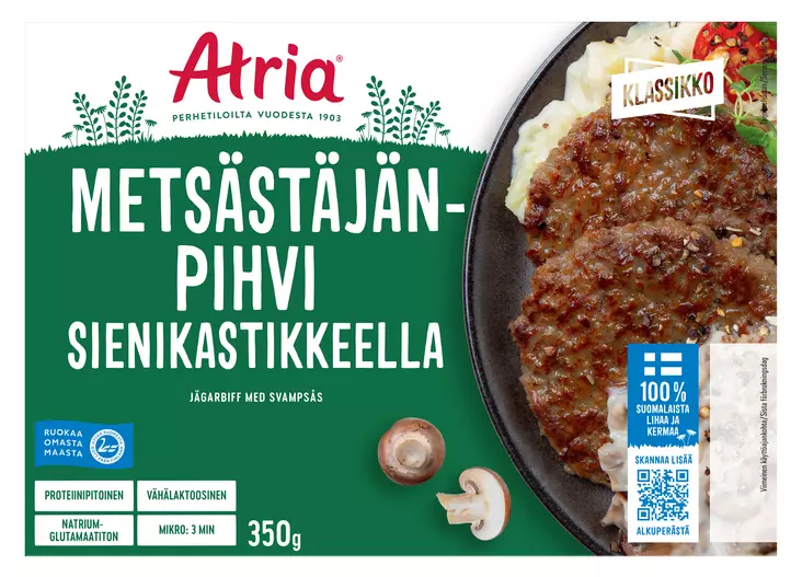 METSÄSTÄJÄNPIHVI 350G ATRIA - Mikroateriat - 6407860068128 - 1