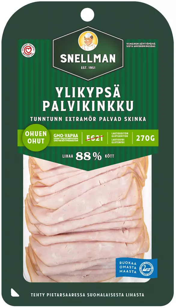 OHUEN OHUT YLIKYPSÄ PALVIKINKKU 270G - Leivänpäälliset / Leikkeleet - 6409620006128 - 1
