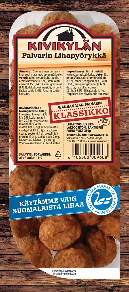PALVARIN LIHAPYÖRYKKÄ KIVIKYLÄN - Mikroateriat - 6406300009608 - 1