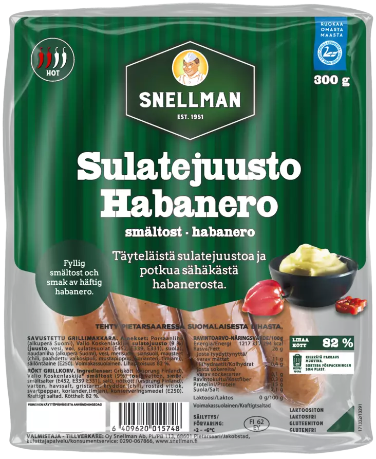 SN SULATEJUUSTO HABANERO 300G - Makkarat ja Nakit - 6409620015748 - 1