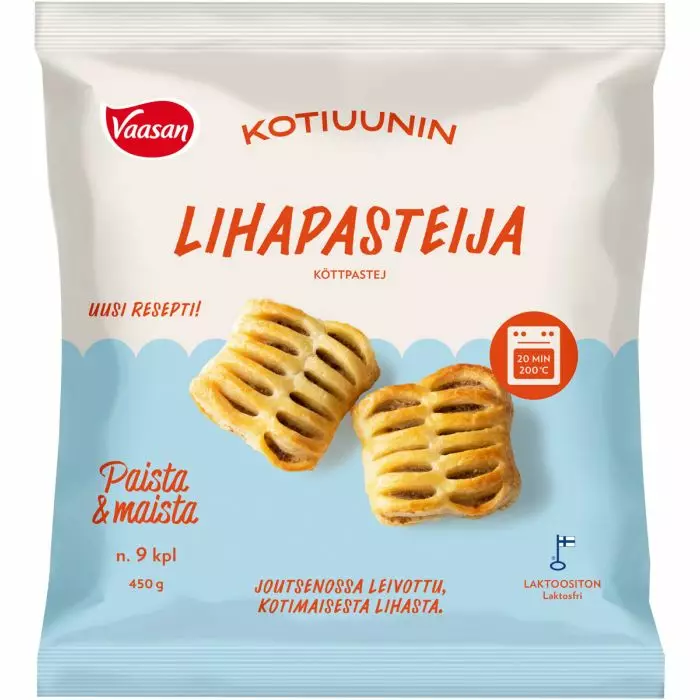 VAASAN KOTIUUNIN LIHAPASTEIJA 9KPL - Leivonnaispakasteet - 6416577024198 - 1