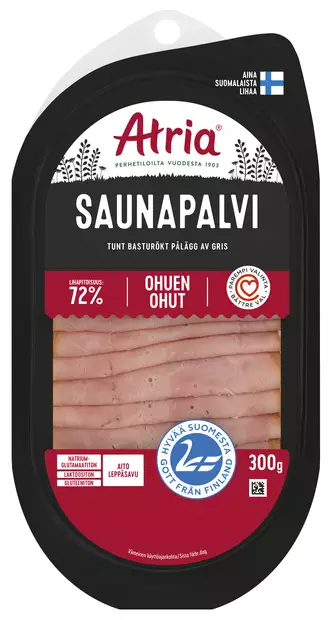 SAUNAPALVI OHUEN OHUT 300G ATRIA - Leivänpäälliset / Leikkeleet - 6407880084719 - 1