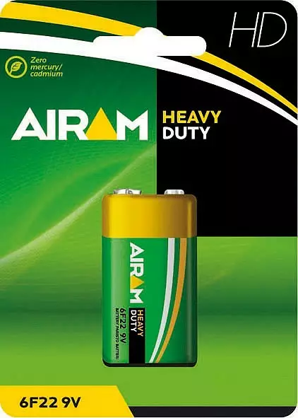 AIRAM HEAVY DUTY 6F22 * 9V - Muut paristot - 6435200000439 - 1