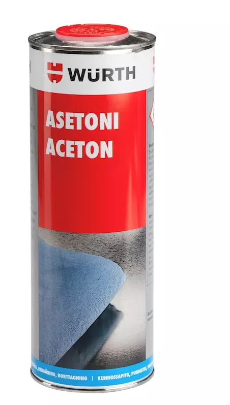 ASETONI 1L WÜRTH - Ohenteet ja Siloitteet - 4053479962139 - 1