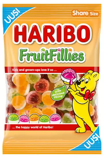 HARIBO FRUIT FILLIES KARKKIPUSSI 250G - Karkit - 4001686012369 - 1