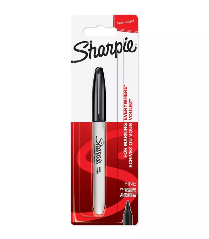 HUOPAKYNÄ SHARPIE F PERM.MUSTA - Kynät, kumit ja viivottimet - 3501179858579 - 1