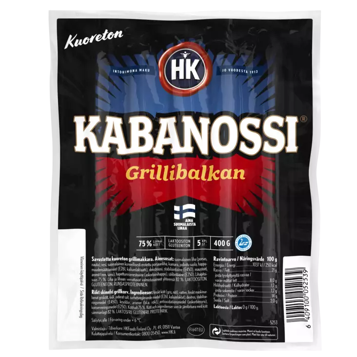 KABANOSSI GRILLIBALKAN 400G HK - Makkarat ja Nakit - 6409100052539 - 1
