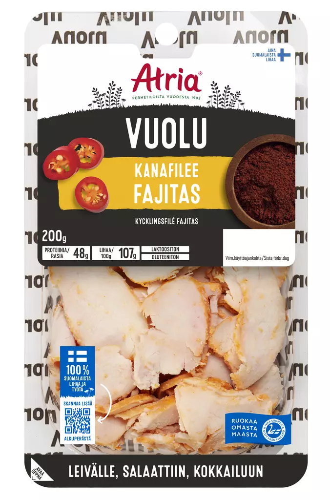 KANA FAJITAS VUOLU ATRIA - Leivänpäälliset / Leikkeleet - 6407810018319 - 1