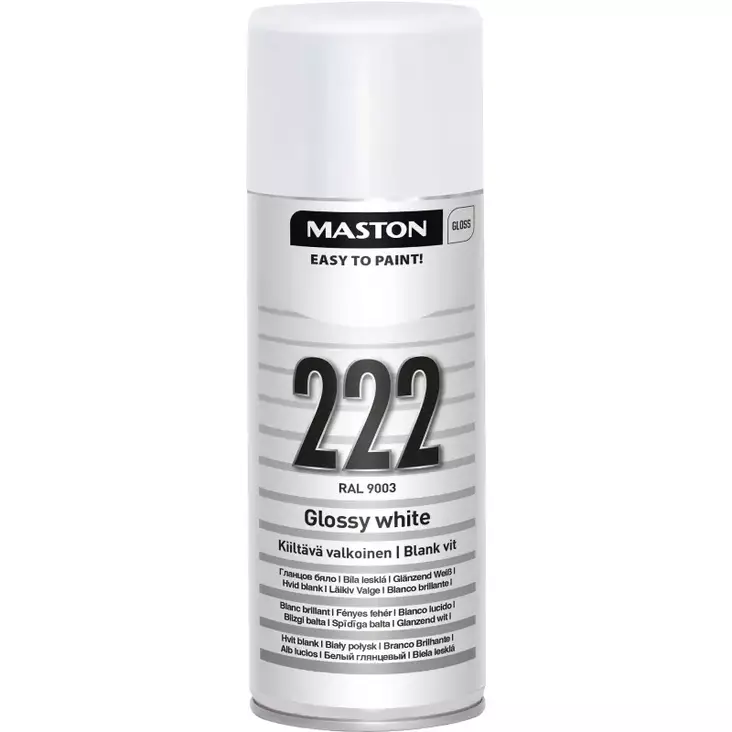 KIILTÄVÄ VALKOIN SPRAYMAALI 400ML MASTON - Spraymaalit - 6412491002229 - 1