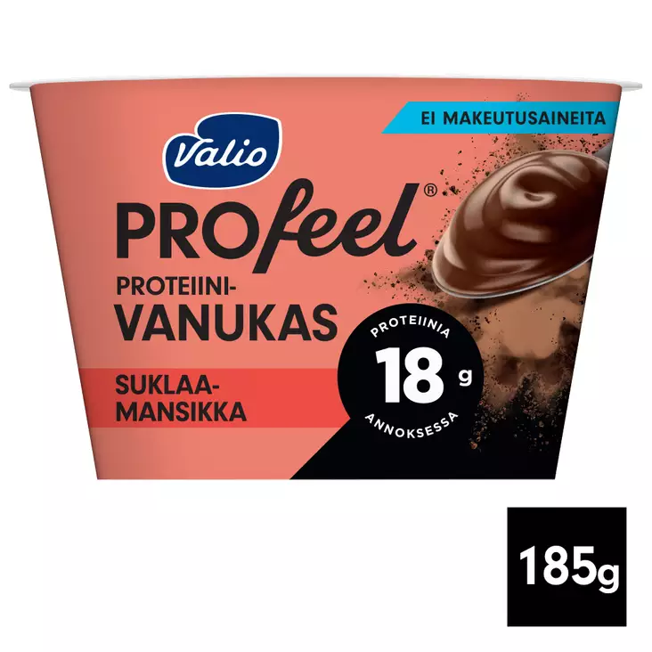 PROTEIINIVANUKAS SUKLAA-MANSIKKA - Viilit / Vanukkaat - 6408430408979 - 1
