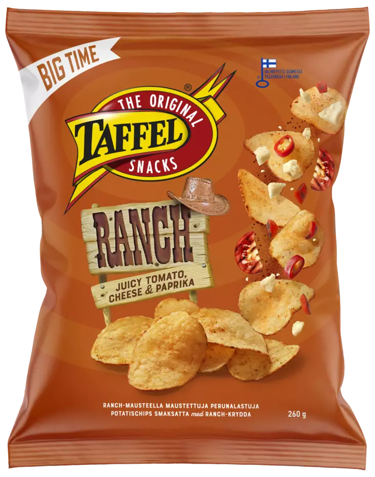 TAFFEL RANCH JUICY TOMATO,CHEECE&PA 260G - Sipsit ja snacksit - 6410380041779 - 1